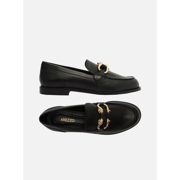 Arezzo Shoes - Arezzo Caroline Leather Loafer Size 5.5B